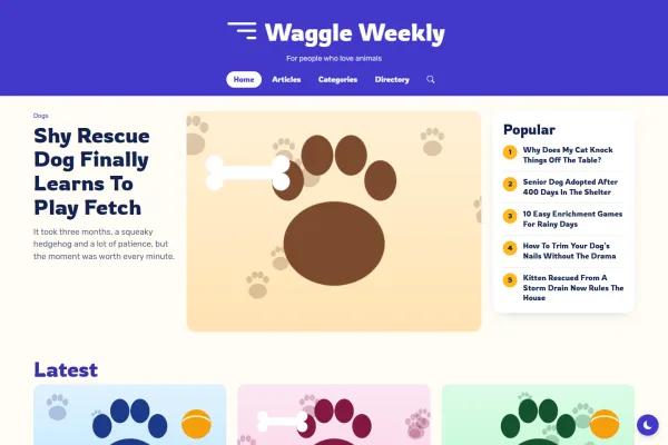 The Pawprint theme